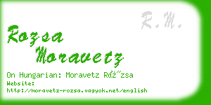 rozsa moravetz business card